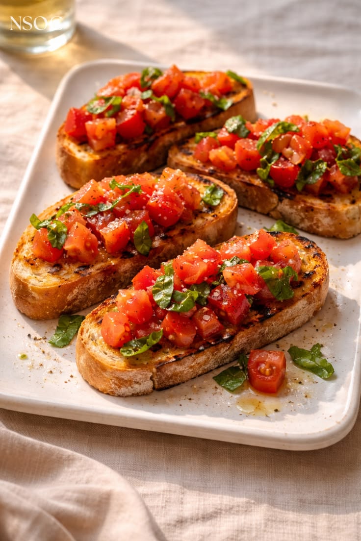 Bruschetta al Pomodoro Roti Panggang Tomat Segar, Nikmat!