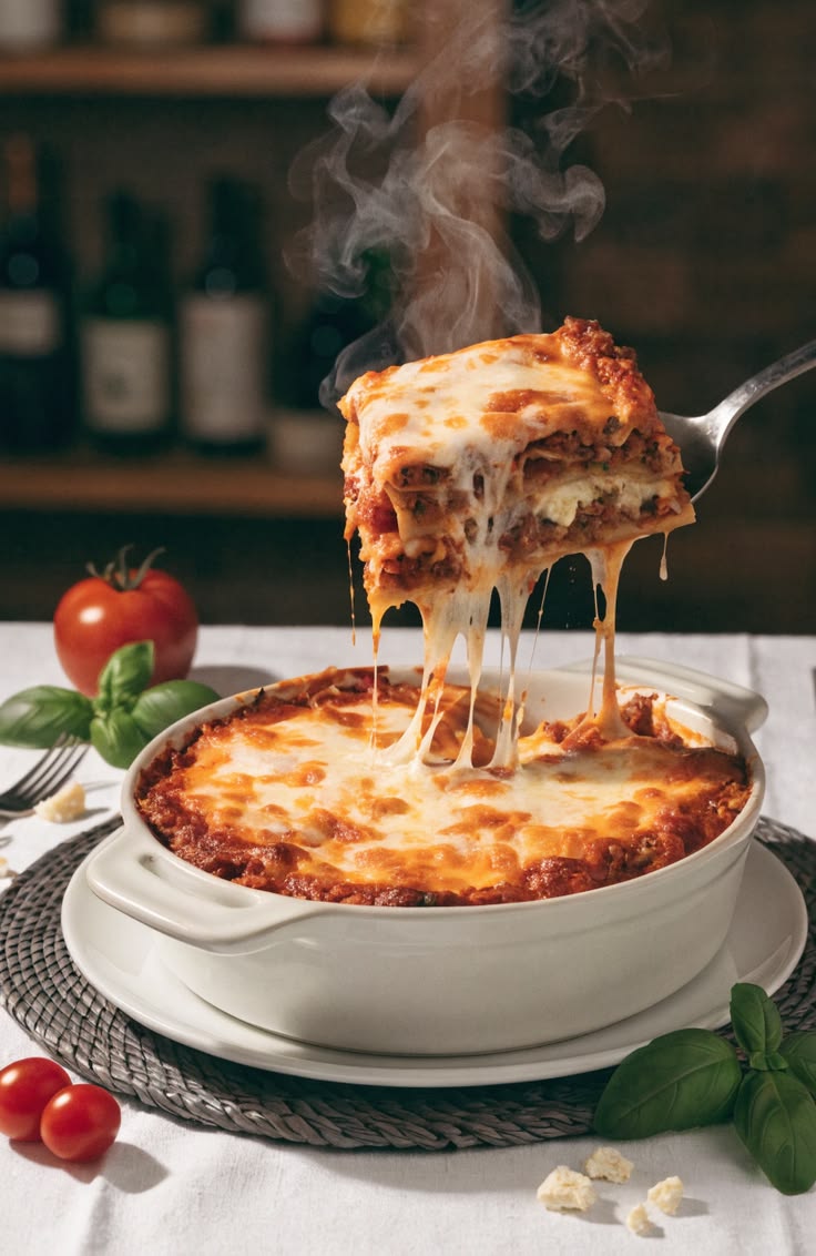 Lasagna Khas Italia dengan Keju Leleh dan Saus Gurih